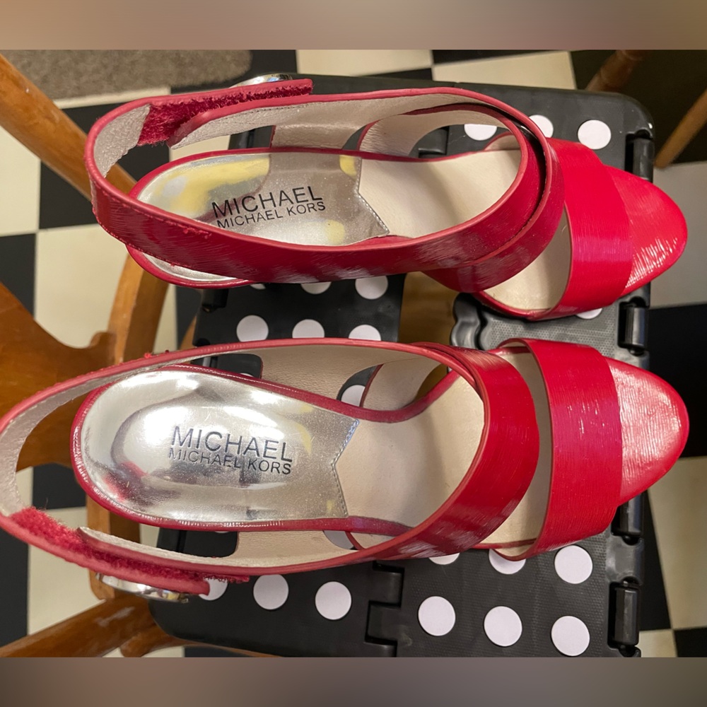 Michael Kors red sandals